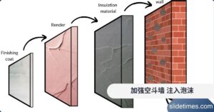 加强空斗墙 注入泡沫